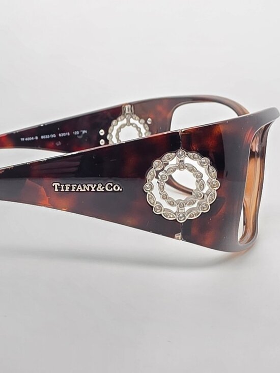 Tiffany & Co. TF4004-B 8032/3G Tortoise Rhinestone Sunglasses Frame w/ Case 63mm main image 11